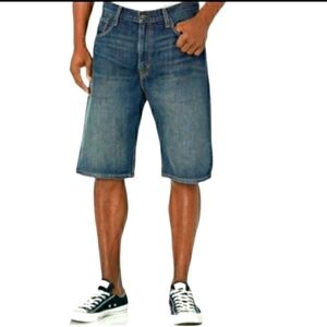 Vintage Levi's Strauss 90s Men's Long Medium Wash Denim Shorts Jorts